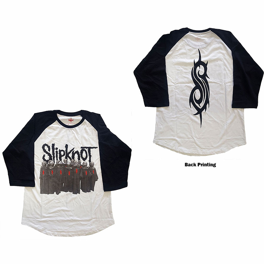 Slipknot tričko dlouhý 3/4 rukáv, Choir Raglan BP Black&amp;White, pánské, velikost XL