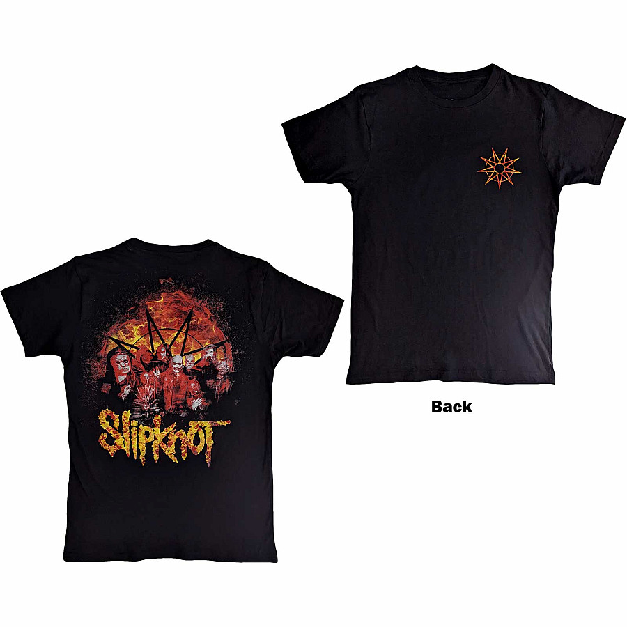 Slipknot tričko, The End So Far Flame Logo BP Black, pánské, velikost XL
