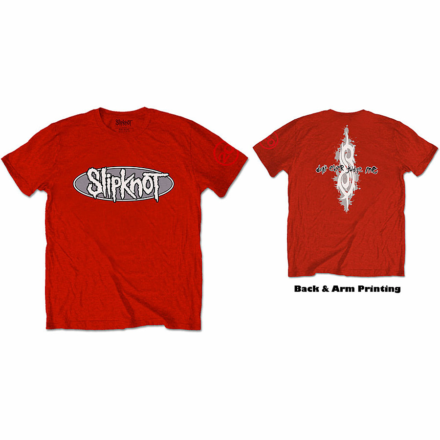 Slipknot tričko, 20th Anniversary Don´t Ever Judge Me BP Red, pánské, velikost XXL