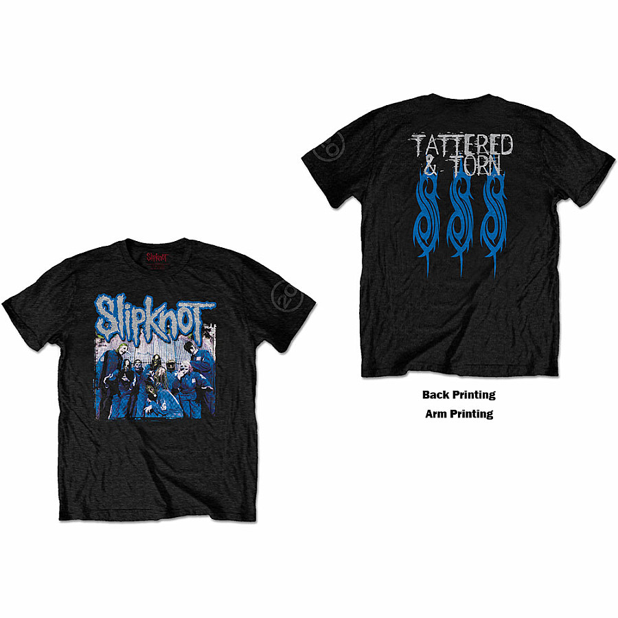 Slipknot tričko, 20th Anniversary Tattered &amp; Torn BP Black, pánské, velikost S