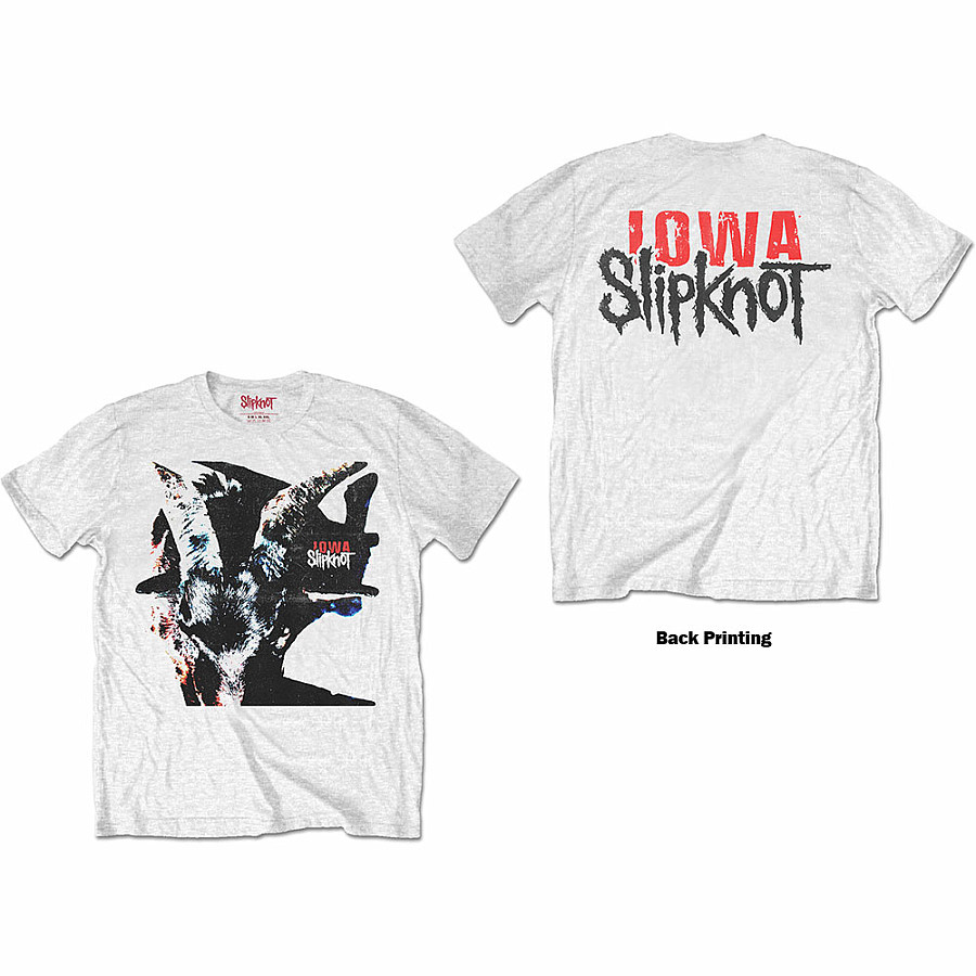 Slipknot tričko, Iowa Goat Shadow BP White, pánské, velikost XXL