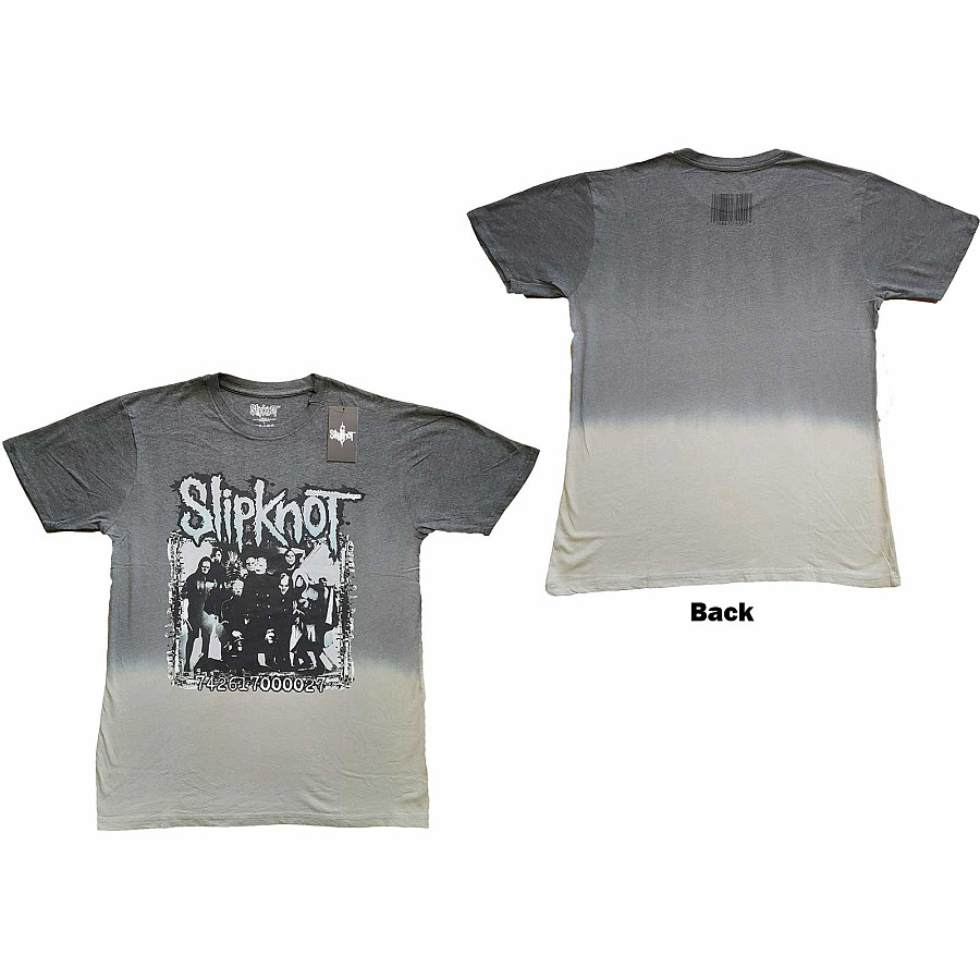 Slipknot tričko, Barcode Photo Dip Dye Wash BP Grey, pánské, velikost M