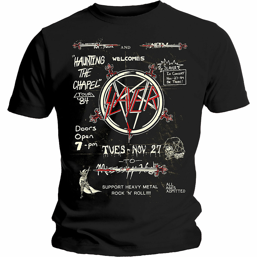 Slayer tričko, Haunting 84 Flier, pánské, velikost M
