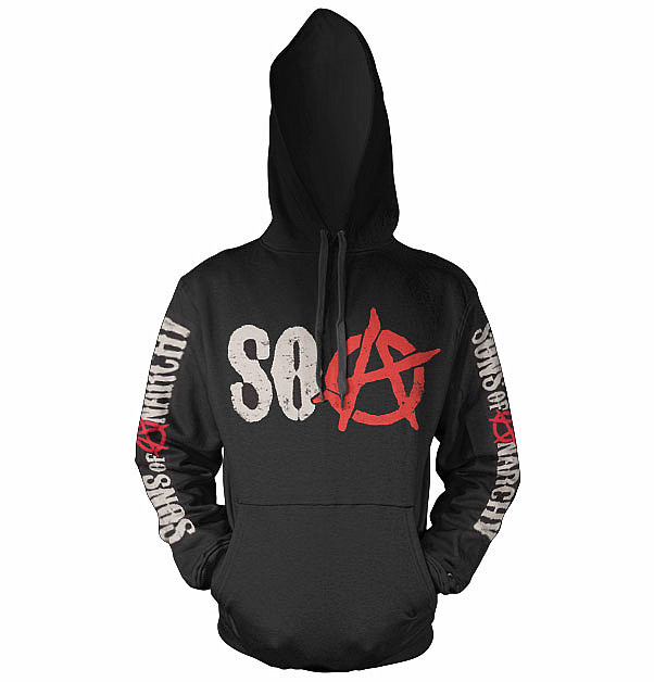 Sons of Anarchy mikina, SOA Grey Distressed Black, pánská, velikost S
