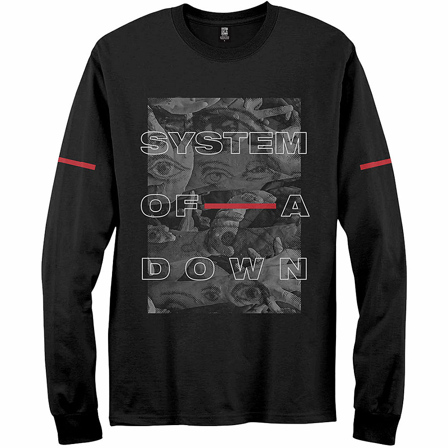 System Of A Down tričko dlouhý rukáv, Eye Collage, pánské, velikost M