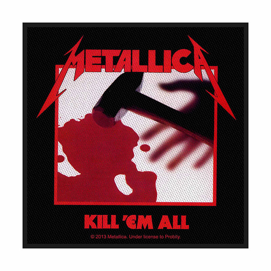 Metallica nášivka 100 x100 mm, Kill &#039;Em All
