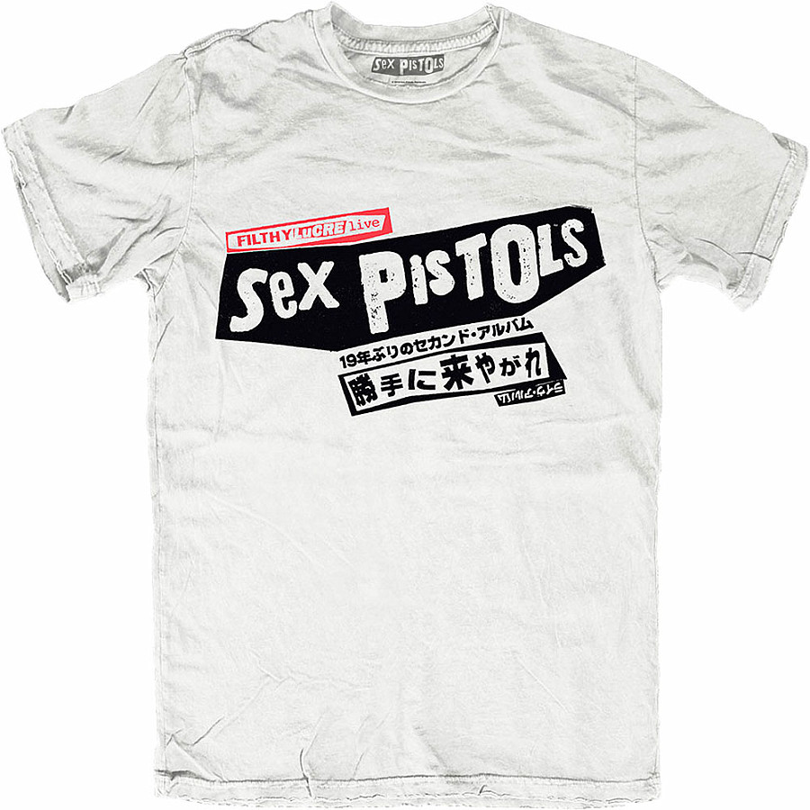 Sex Pistols tričko, Filthy Lucre Japan BP White, pánské, velikost XXL