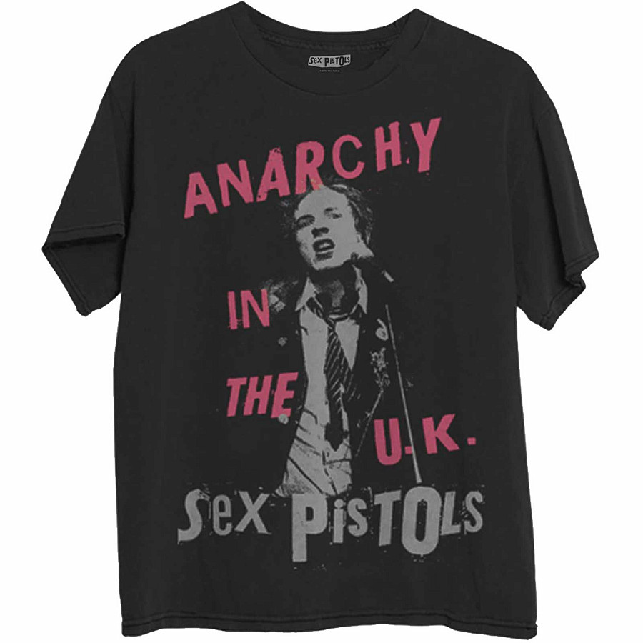Sex Pistols tričko, Anarchy in the UK Black, pánské, velikost XXL