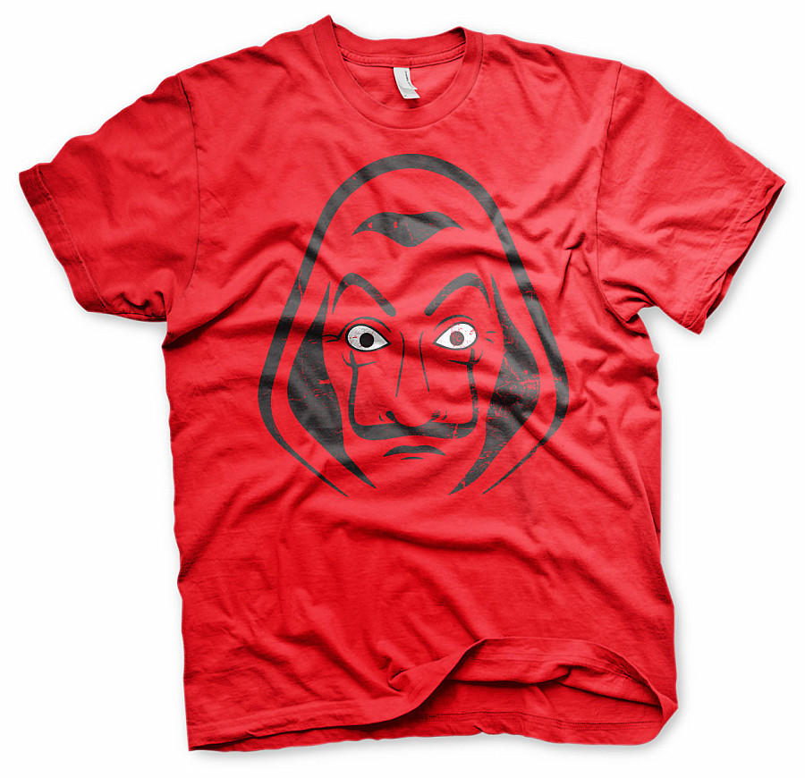 La Casa De Papel tričko, Salvador Dali Mask Red, pánské, velikost XXL