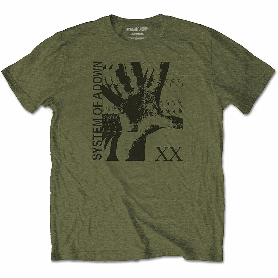 System Of A Down tričko, Intoxicated Military Green, pánské, velikost XXL