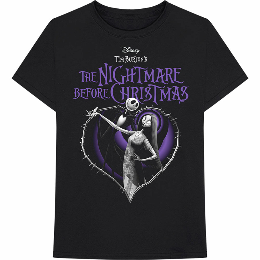 The Nightmare Before Christmas tričko, Purple Heart Black, pánské, velikost XXL