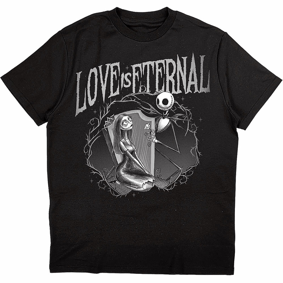 The Nightmare Before Christmas tričko, J&amp;S Love Is Eternal Black, pánské, velikost XL
