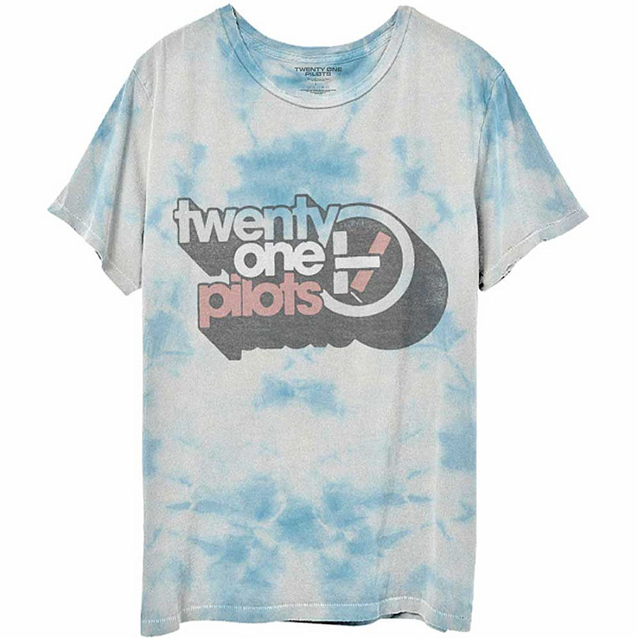 Twenty One Pilots tričko, Vintage Block Holiday Dip Dye White, pánské, velikost M