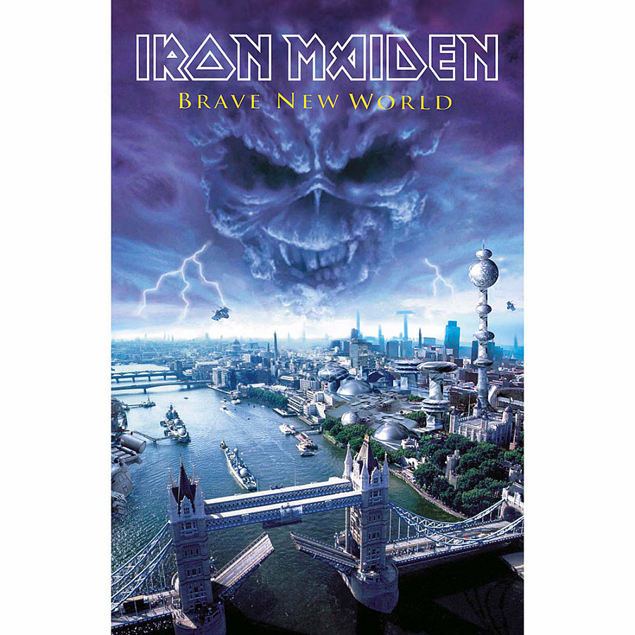 Iron Maiden textilní banner 68cm x 106cm, Brave New World