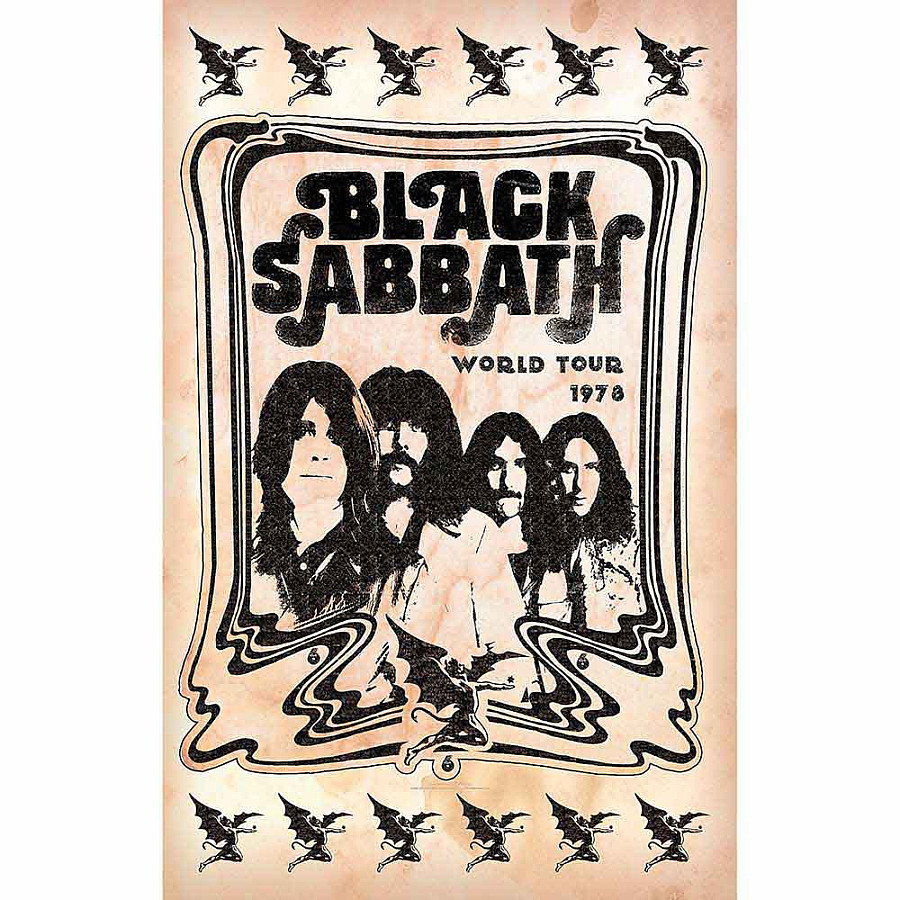 Black Sabbath textilní banner 70cm x 106cm, World Tour 1978