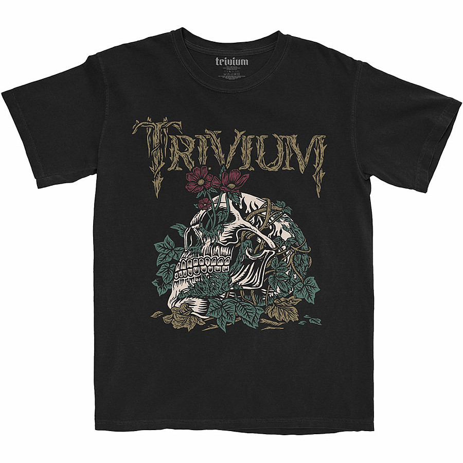 Trivium tričko, Skelly Flower Black, pánské, velikost S