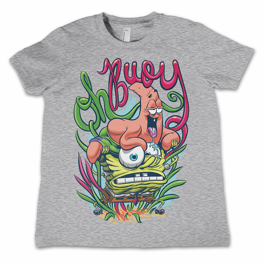 SpongeBob Squarepants tričko, Oh Boy Grey Kids, dětské, velikost L velikost L (10 let)