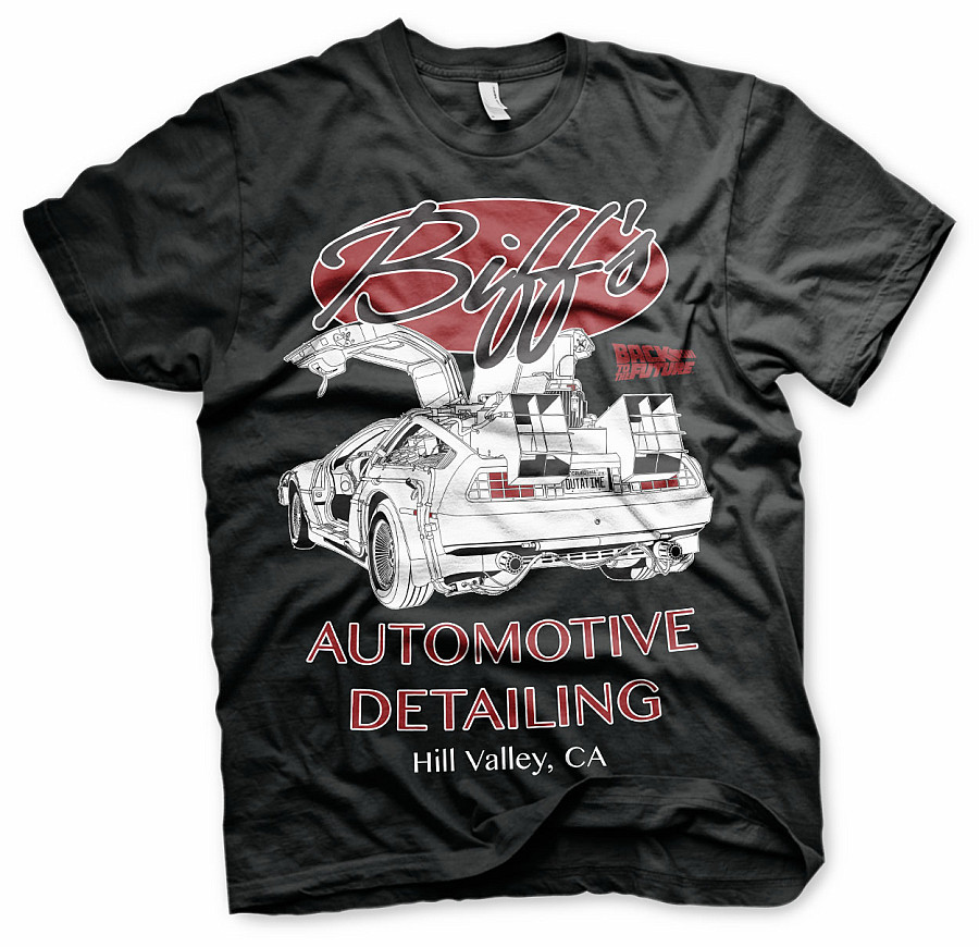 Back to the Future tričko, Biff&#039;s Automotive Detailing, pánské, velikost XXL