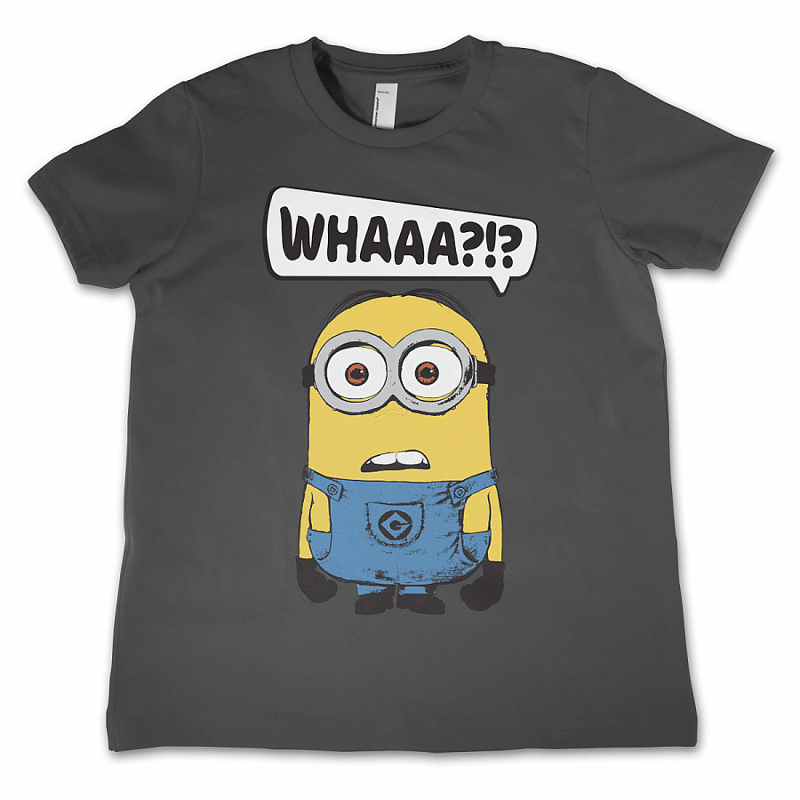 Despicable Me tričko, Whaaa?!? Kids Dark Grey, dětské, velikost XS velikost XS věk (4 roky)
