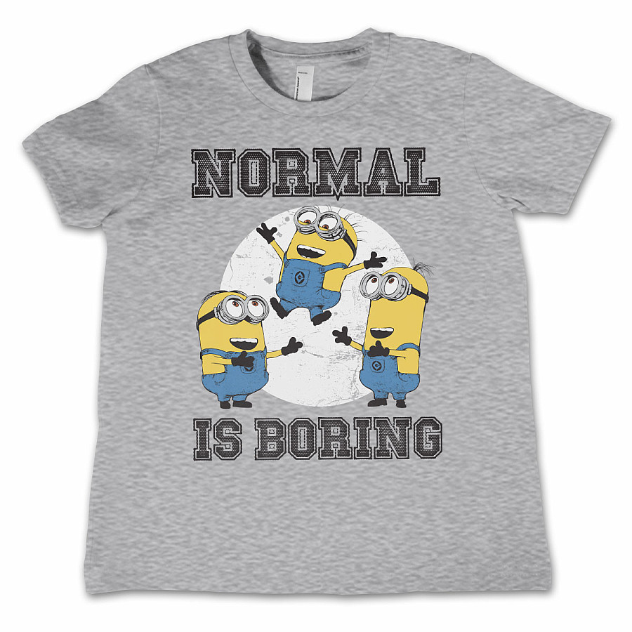 Despicable Me tričko, Normal Life Is Boring Kids Grey, dětské, velikost M velikost M věk (8 let)