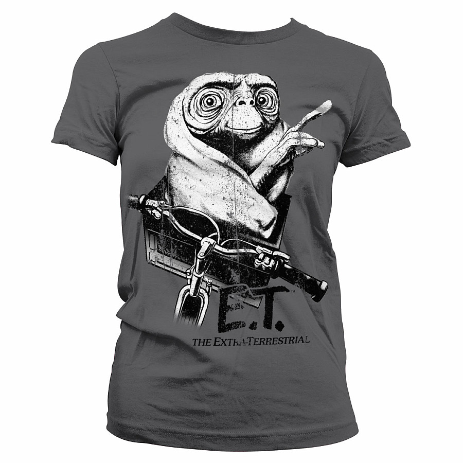 E.T. Mimozemšťan tričko, Biking Distressed Girly Dark Grey, dámské, velikost L