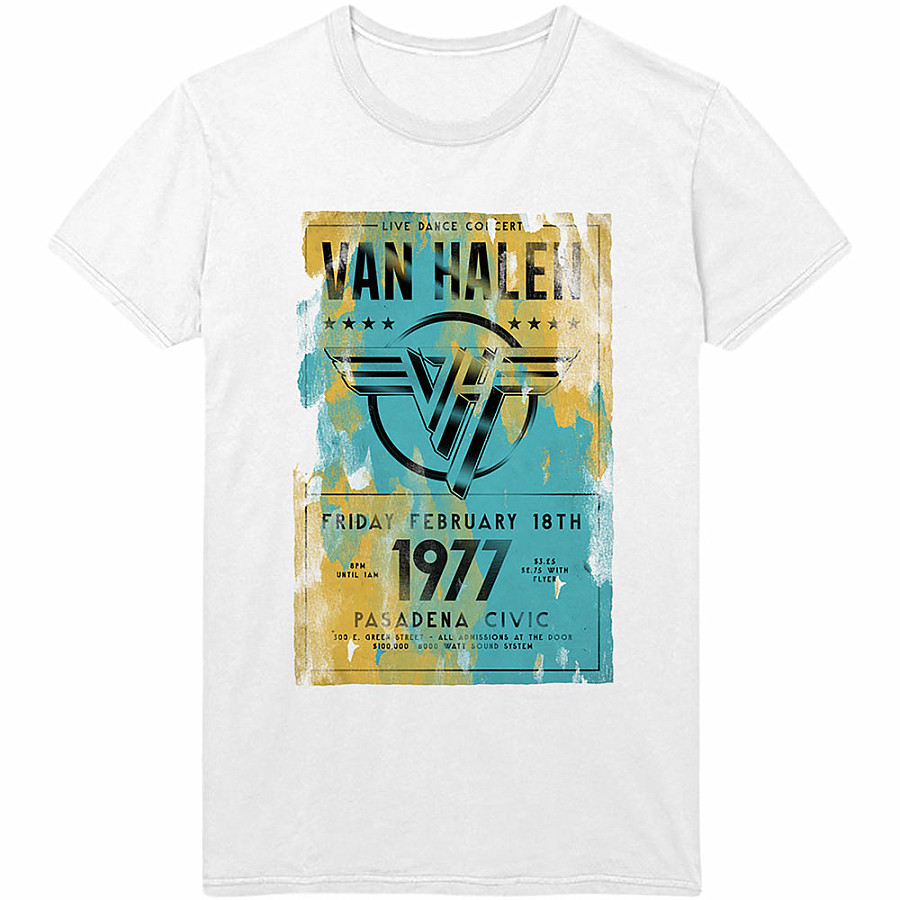 Van Halen tričko, Pasadena &#039;77, pánské, velikost L
