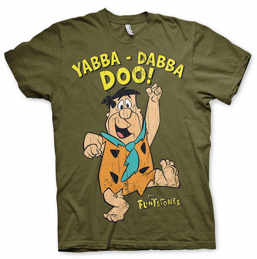 The Flinstones tričko, Yabba Dabba Doo Green, pánské, velikost XXL