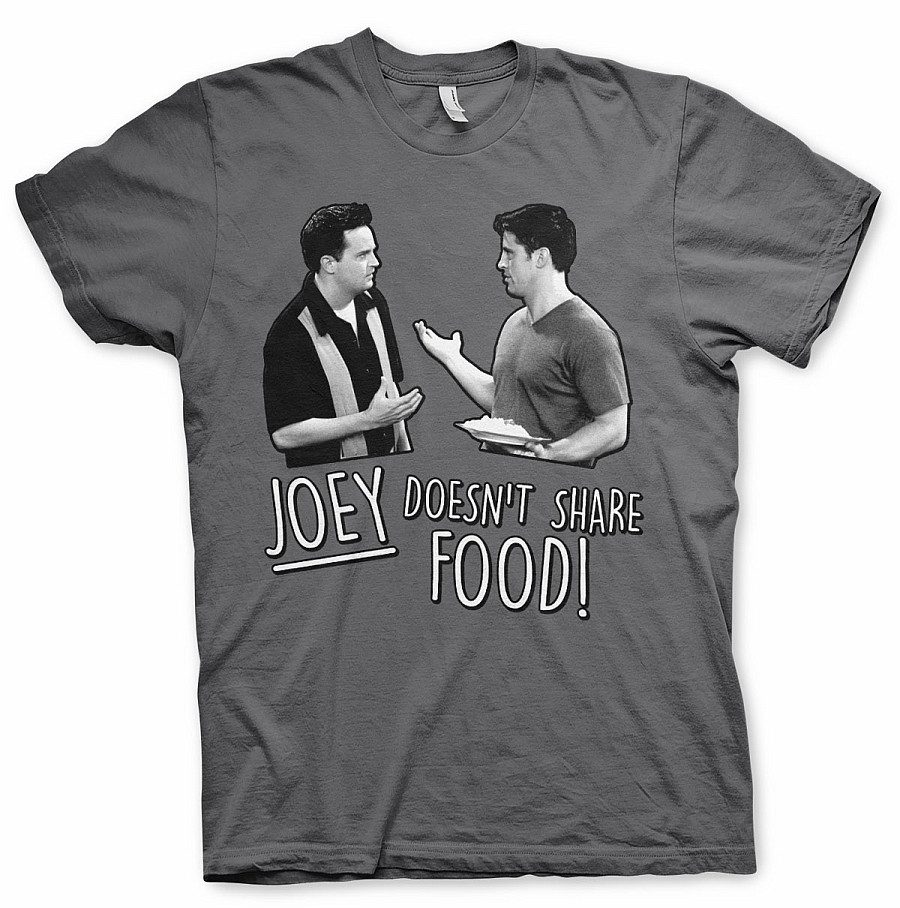 Friends tričko, Joey Doesn´t Share Food Dark Grey, pánské, velikost XL
