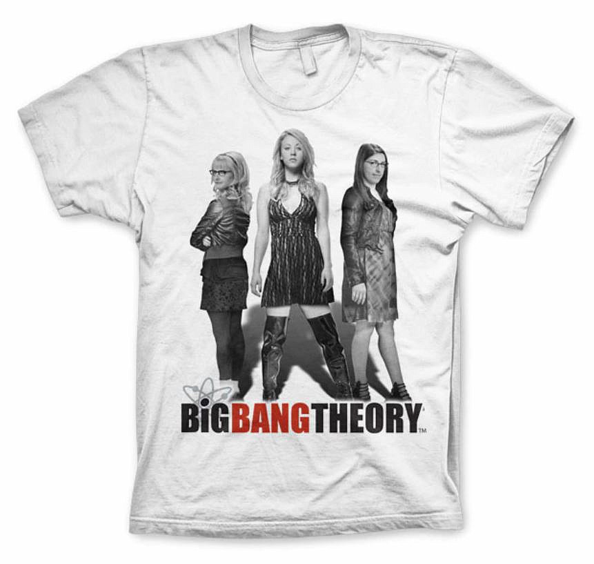 Big Bang Theory tričko, Girl Power White, pánské, velikost S