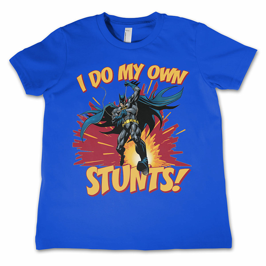 Batman tričko, I Do My Own Stunts Blue, dětské, velikost XL velikost XL věk (12 let)