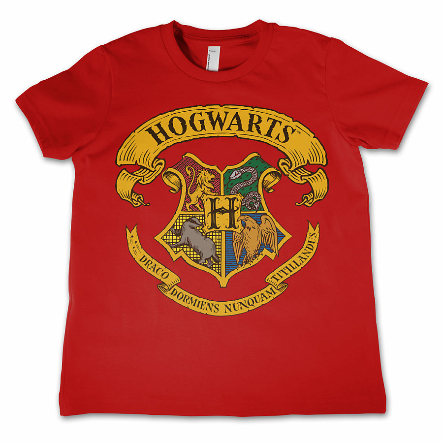 Harry Potter tričko, Hogwarts Crest Red, dětské, velikost XL dětská velikost XL (12 let)