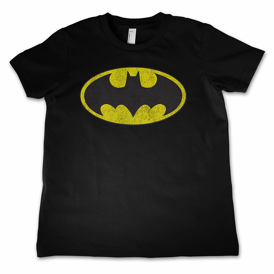 Batman tričko, Distressed Logo, dětské, velikost M velikost M (8 let)