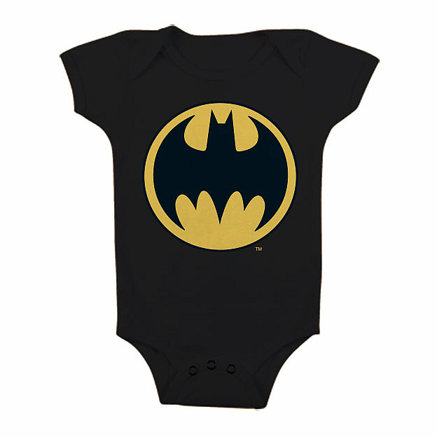 Batman kojenecké body tričko, Signal Logo Black, dětské, velikost XL velikost XL (12 měsíců)