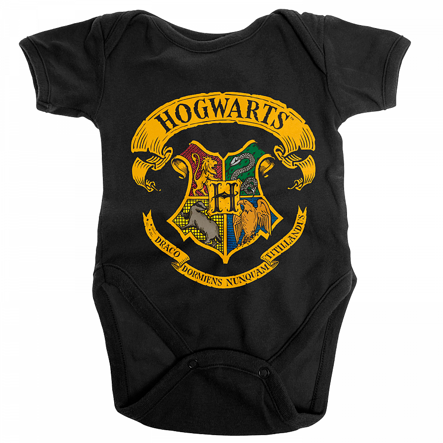 Harry Potter kojenecké body tričko, Hogwarts Crest Baby, dětské, velikost XL velikost XL (12 měsíců)