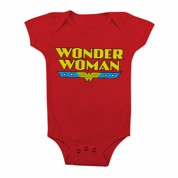 Wonder Woman kojenecké body tričko, Logo Red, dětské, velikost XL velikost XL (12 měsíců)