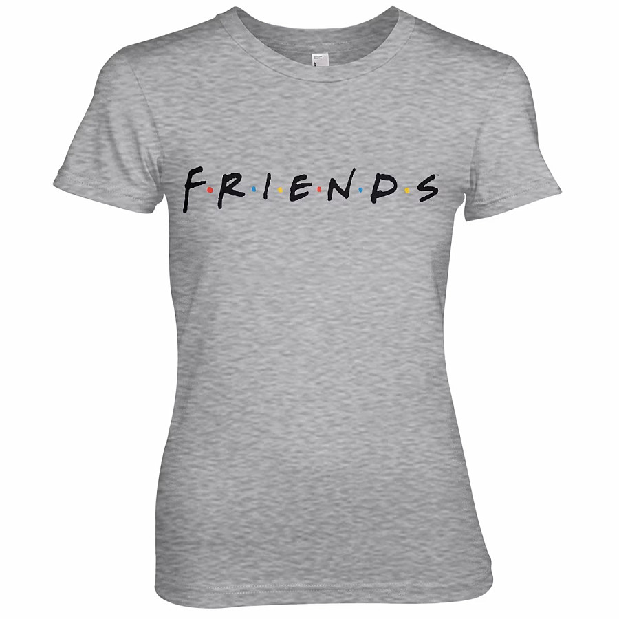 Friends tričko, Friends Logo Girly Heather Grey, dámské, velikost L