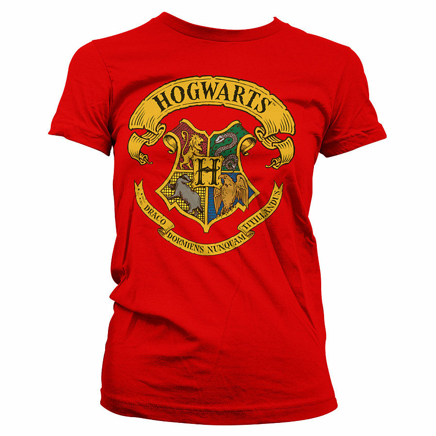Harry Potter tričko, Hogwarts Crest Girly, dámské, velikost M