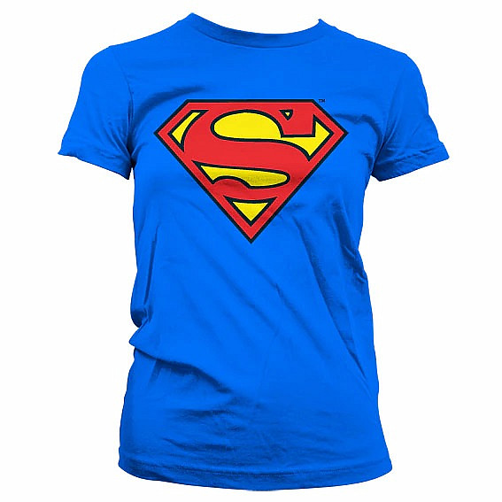 Superman tričko, Shield Blue, dámské, velikost XL