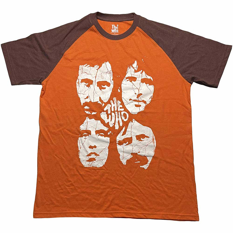 The Who tričko, Faces Raglan Sleeves Brown &amp; Orange, pánské, velikost M