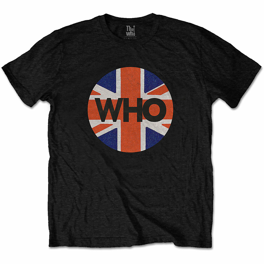 The Who tričko, Union Jack Circle Black, pánské, velikost M