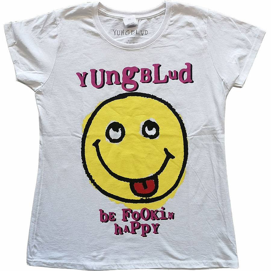 Yungblud tričko, Raver Smile BP White, dámské, velikost S