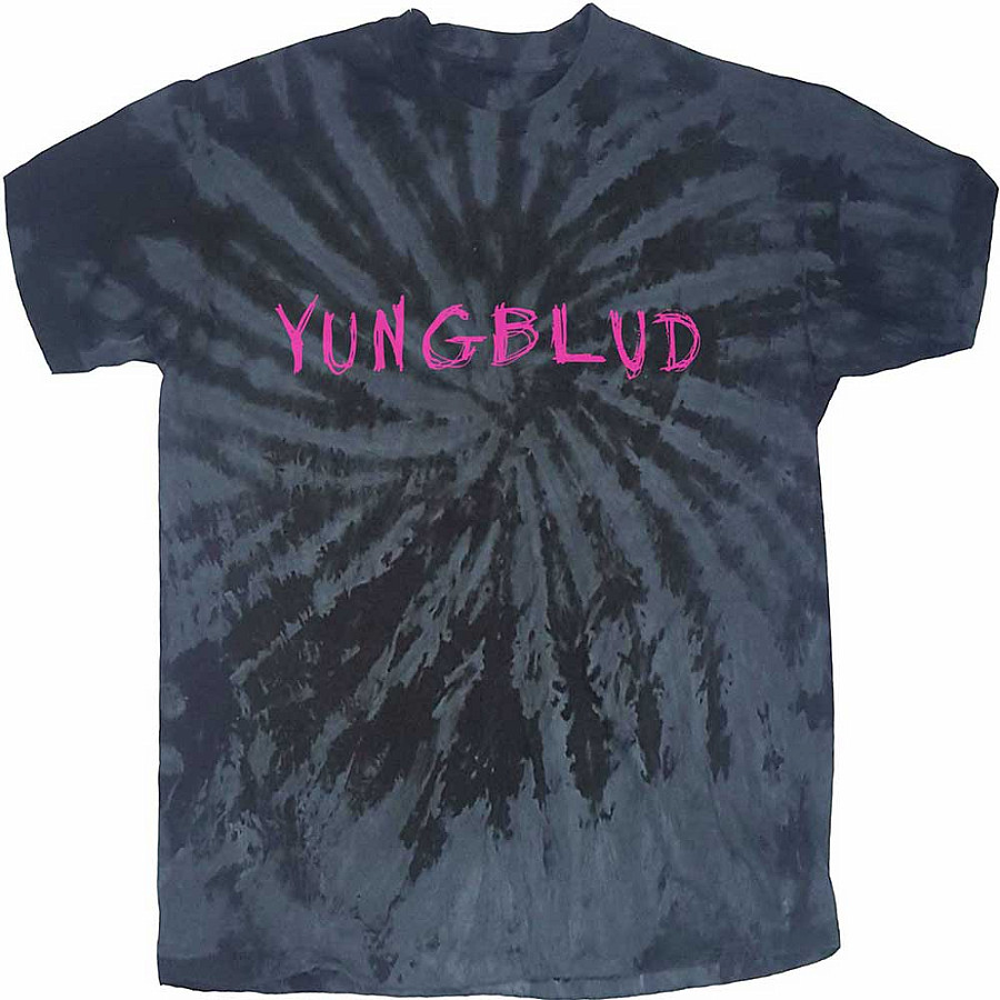 Yungblud tričko, Scratch Logo Dye Black, pánské, velikost L