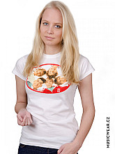 One Direction tričko, 1D Oval White, dámské