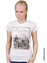 One Direction tričko, Band Lounge Black & White, dámské