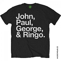 The Beatles tričko, John Paul George & Ringo Black, pánské