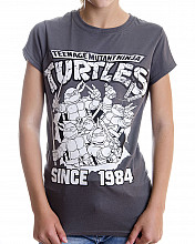 Želvy Ninja tričko, Distressed Since 1984 Girly Grey, dámské