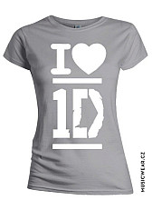 One Direction tričko, I Love Grey, dámské