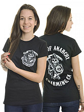 Sons of Anarchy tričko, Full CA Backprint Girly, dámské