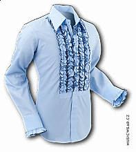 Pete Chenaski košile, Light Blue with Navy Trim, pánská