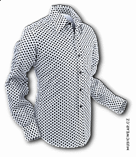 Pete Chenaski košile, White & Black Dots, pánská